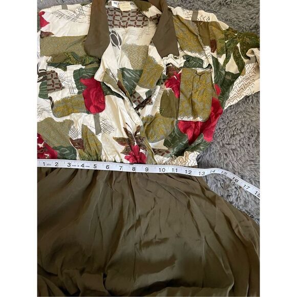 Vintage womens surplice midi dress‎ size small - Picture 8 of 8